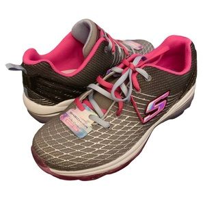 Skecher Skech-Air Glitter Print Ombré Lace Up Deluxe Running Shoe Size 3…